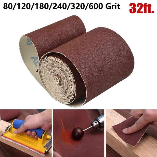 Rollo de paño totalmente nuevo Emery papel de lija 1 rollo 80-600 grano perfecto para adaptarse