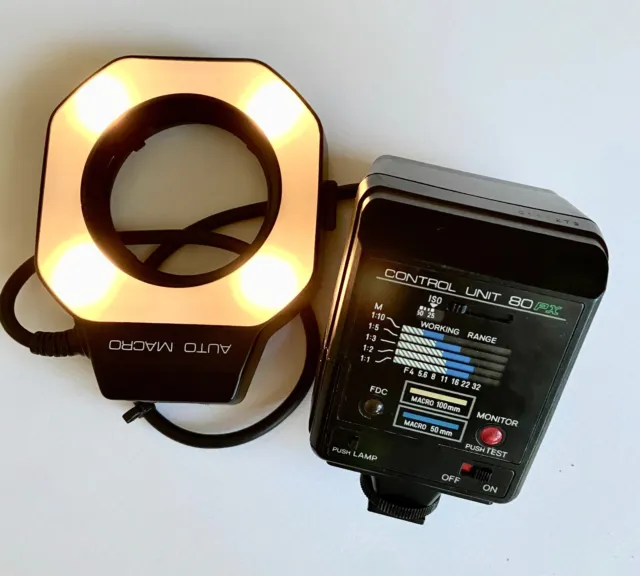 Minolta Auto Macro Ring Light 80Px Flash Set, Clean - Working