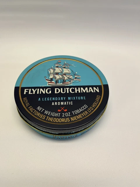 THEODORUS NIEMEYER Ltd. Flying Dutchman Tobacco Tin w Old Sailing Ship