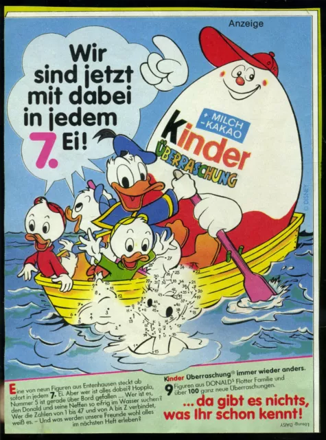 Ü-- Ei -- Donalds Flotte Familie -- Boot  -- 1987 -- Werbeblatt --