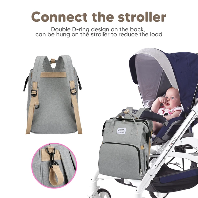 Living Traveling Share Baby Diaper Bag Multi-Function Travel Waterproof Backpack 6