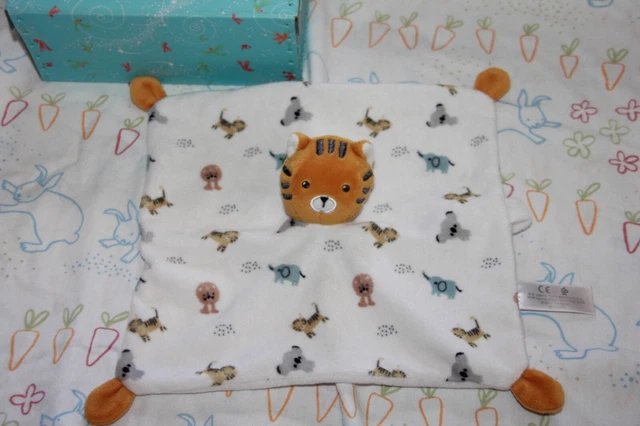 Doudou Simba Toys Tigre Plat Blanc Orange  Elephant Savane
