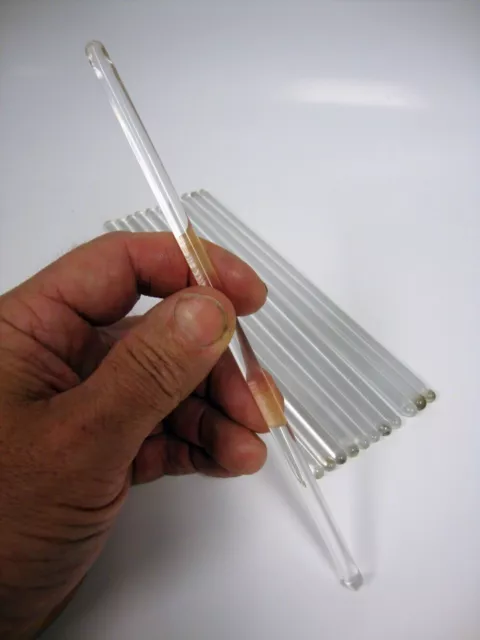 Stirring Rod Glass 150X6 mm, for Chemistry Lab (Pack of 12), Laboratory Use