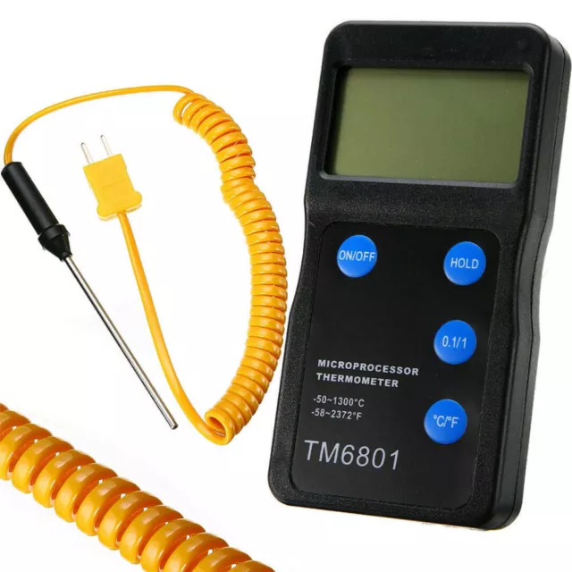 K Type Digital High Temperature Thermometer Pyrometer and Probe 1300℃ 2327℉ Sale