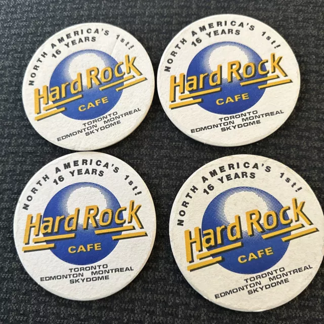 TORONTO CANADA 14 YEARS HARD ROCK CAFE COASTER Set Of 4
