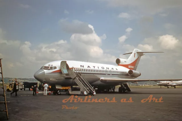 National Airlines Boeing 727-35 N4614 at DCA  in July 1967 8"x12" Color Print