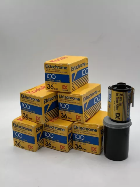 Lot 7x Kodak Ektachrome 100 36 EXP Color Positive Film - Expired 1988