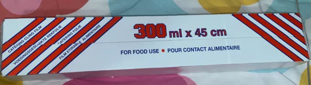 FILM ÉTIRABLE ALIMENTAIRE 300 m x 45 Cm , BOITE DISTRIBUTRICE LAME PLASTIQUE/