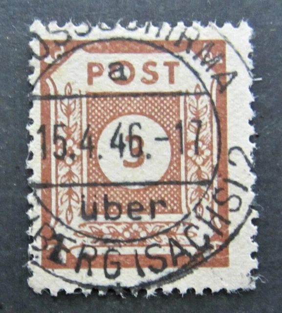 Alliierte Besetzung  SBZ Sachsen 1945 Mi.56b gestempelt KP. 220.-