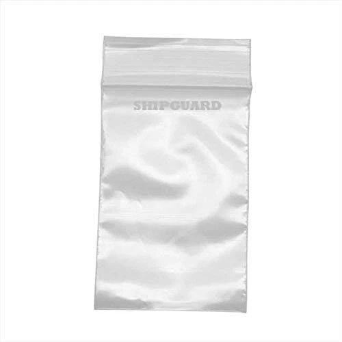 ShipGuard 500 Count Resealable Zipper Poly Bags, 2 by 3-Inch, 50mm by 100mm, ...