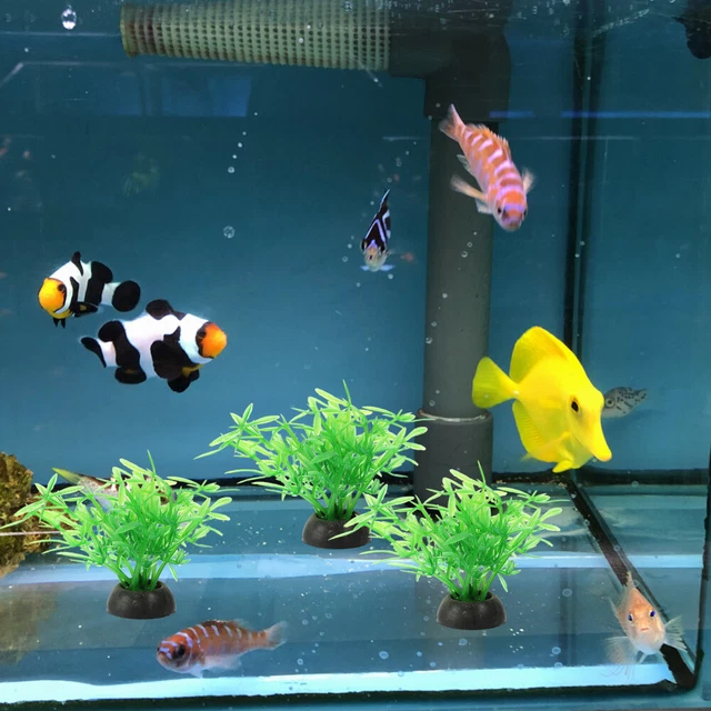 Piante Finte Acquario 16 Pezzi | Decorazioni Plastiche Sicure | Altezze 4-22cm | Senza Manutenzione - Foto 8