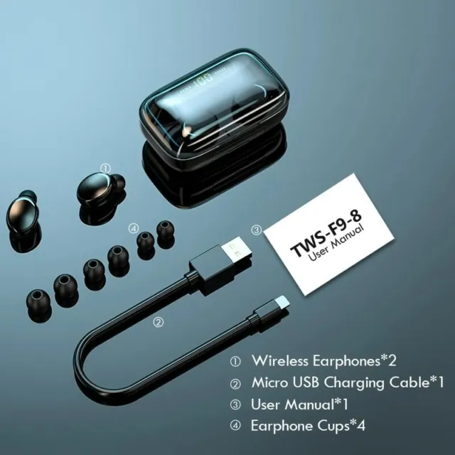 Incroyable Écouteurs Sans Fil Bluetooth Boitier de Recharge pour iPhone Samsung 3