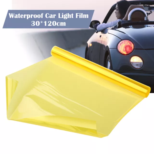 30×120CM Car Light Film Tint Vinyl Decoration Yellow