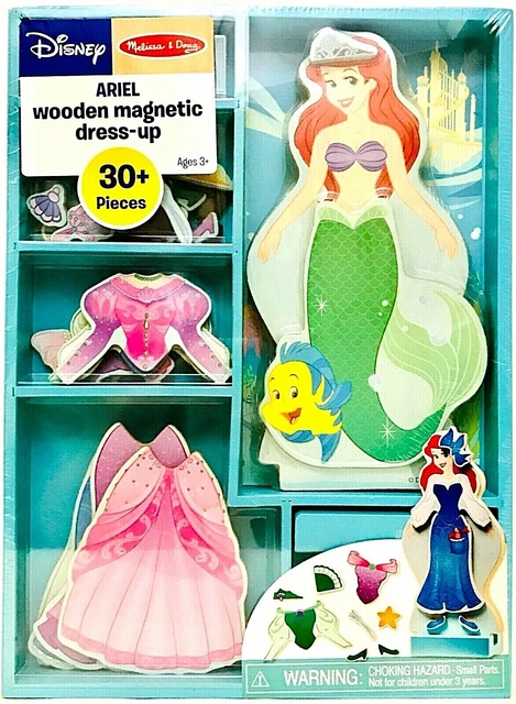 MELISSA & DOUG Disney The Little Mermaid Ariel Wooden Magnetic Dress Up 30  Pcs $32.99 - PicClick