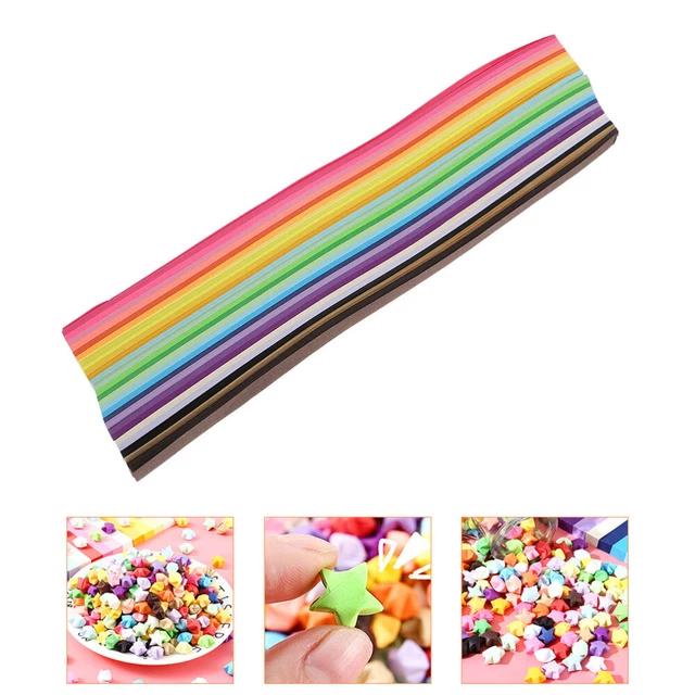 2160pcs Sternpapierstreifen Pentagramm Papierstern Klapppapier DIY