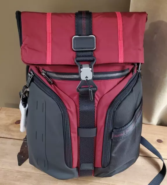 TUMI Alpha Bravo Logistics Flap Lid Backpack - Desert Red 146695-A027 $550