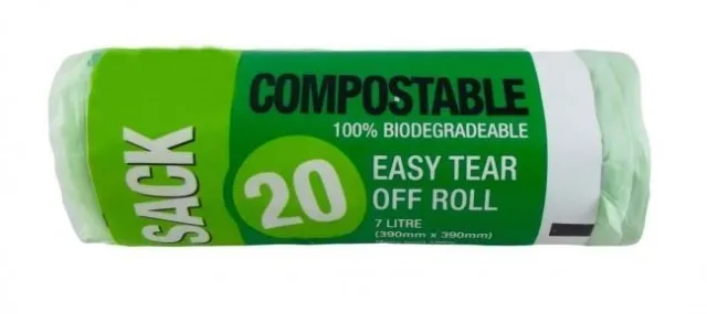 7L Bolsas Compostables Cocina Caddy Bolsas Contenedor Biodegradables para Desperdicio de Alimentos
