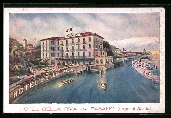 Fasano /Lago di Garda, Hotel Bella Riva, Ansichtskarte