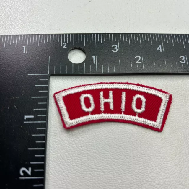 BOY SCOUTS OHIO RED AND WHITE COMMUNITY STRIP Patch 001Y