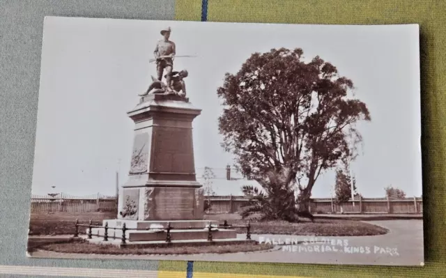 REAL PHOTO BOER WAR FALLEN SOLDIERS MEMORIAL KINGS PARK WA c1915 #1
