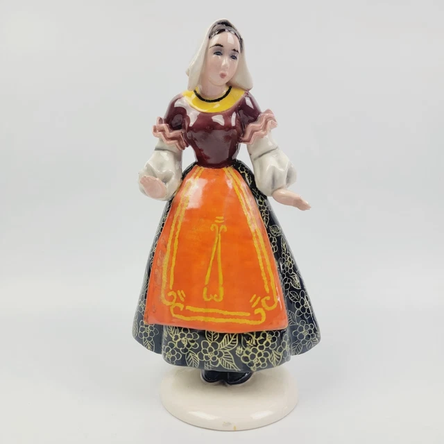 ROSENTHAL - Statuina Figurina Coppia Angeli con Fiori 9,5cm Porcellana