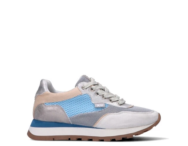 Chaussures XTI FOOTWEAR Femme Baskets Trendy Gris PU, Tissu 44324-JEA