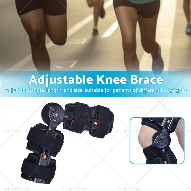 Rom Splint Leg 0-120° ADJUSTABLE HINGED Knee Brace Leg Support ROM Stabilizer Injury ...