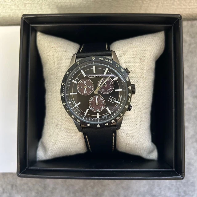 時計 CITIZEN Eco-Drive BL5496-11E Watch Black EXC] CITIZEN BL5496-11E Chronograph Eco-Drive Perpetual w/Box
