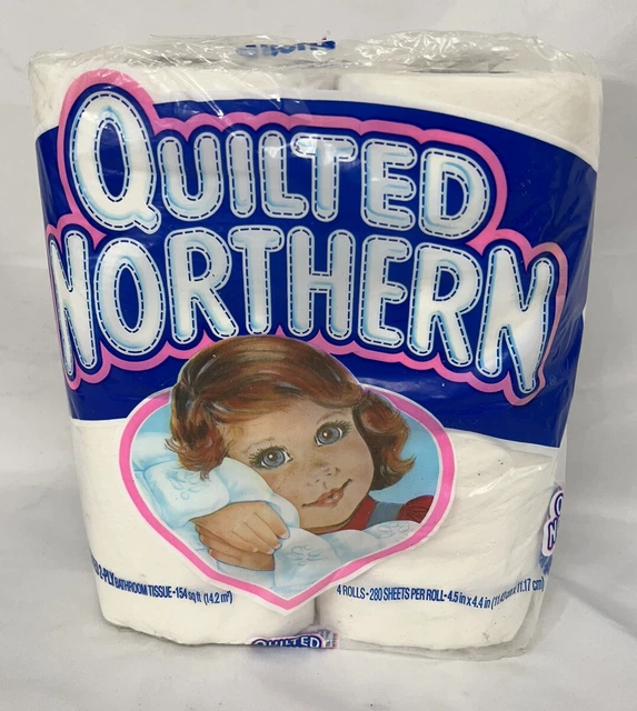 VINTAGE QUILTED NORTHERN Bathroom Tissue Toilet Paper 80s 90s Girl Prop