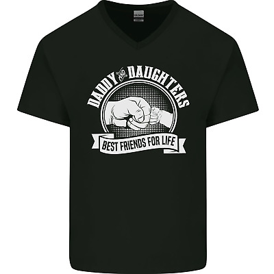 Daddy & Daughters Best Friends Fathers Day Mens V-Neck Cotton T-Shirt