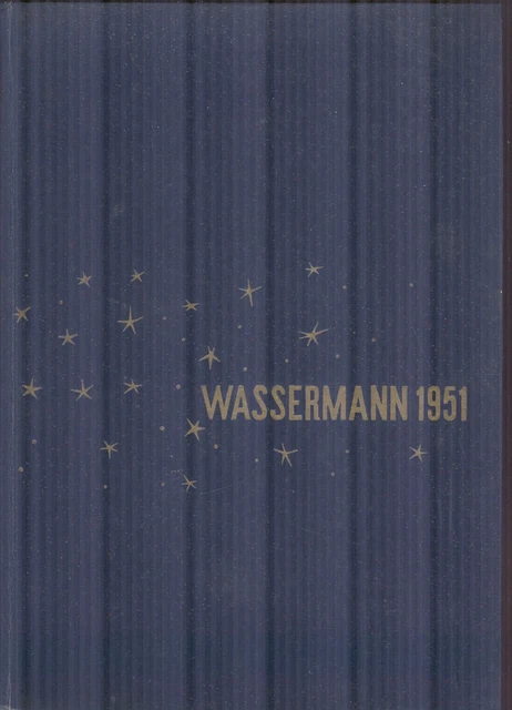 AGENDE PUBBLICITARIE,FARMACI“WASSERMANN 1951” WASSERMANN 1950 Non usata