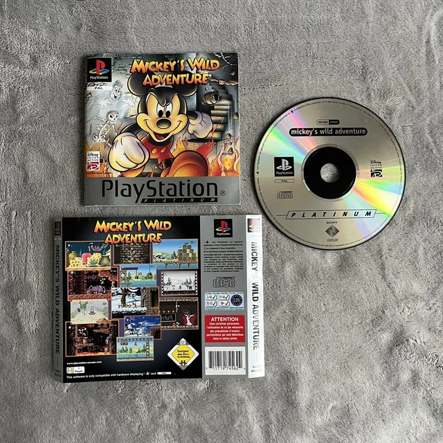 Mickey's Wild Adventure PS1 Playstation 1 Platinum Disc Manual Back Inlay Only