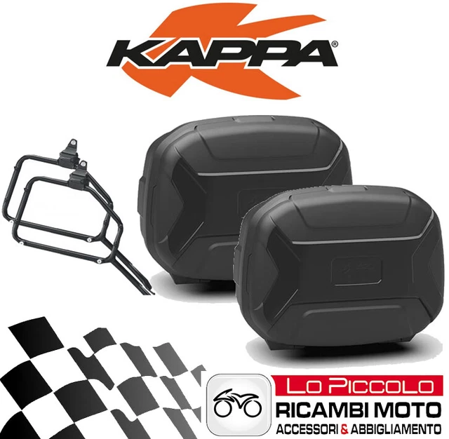 Set Kappa 2 Rigid Side Panniers KVC35 Black + Brackets BMW R 1200 GS 2013 2014