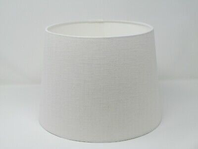 Lampshade White Textured 100% Linen Tapered Empire Light Shade