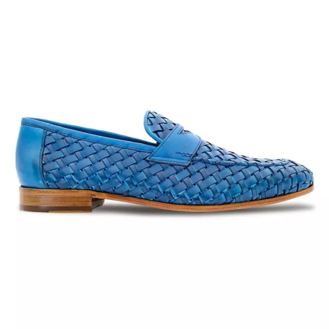 MEZLAN SOLOMEO BLUE Jeans Woven Penny Loafer $395.00 - PicClick