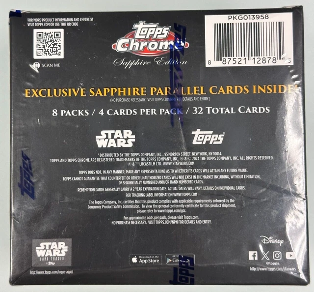 2024 TOPPS STAR Wars The Phantom Menace Chrome Sapphire Edition Hobby