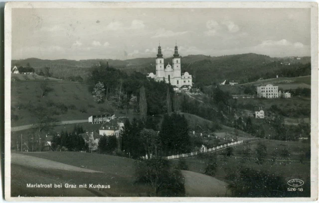 Foto-AK Basilika MARIATROST /GRAZ /Steiermark mit Kurhaus um 1930/31