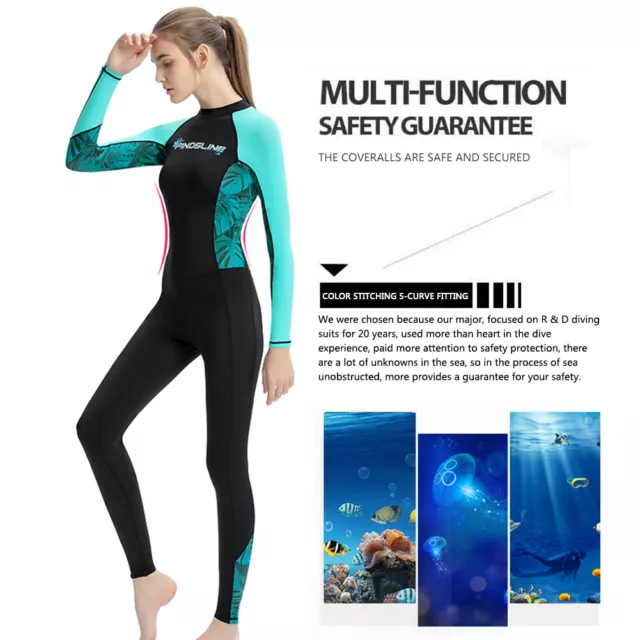 Full Body Wetsuit One-Piece Snorkeling Diving Suit for Women (Black XL)