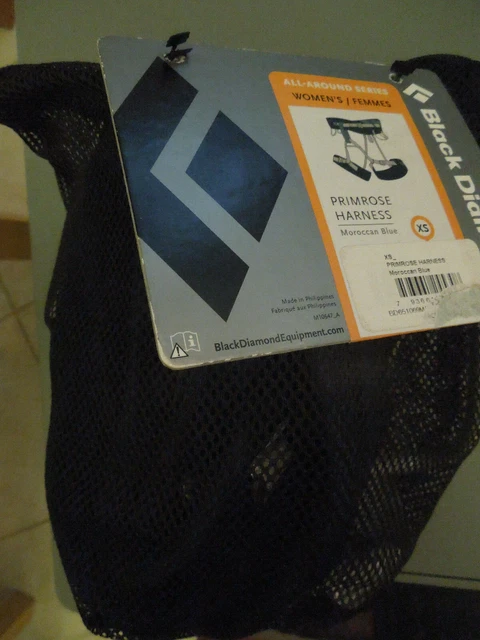Women's Black Diamond Primrose Harness Moroccan Blue Size XS. Climbing harness.