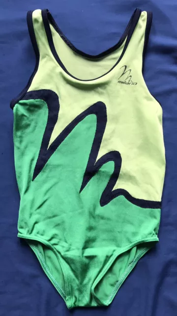 Green Gymnastics Boys Leotard Milano Size 30 140-154cm Age 9-10