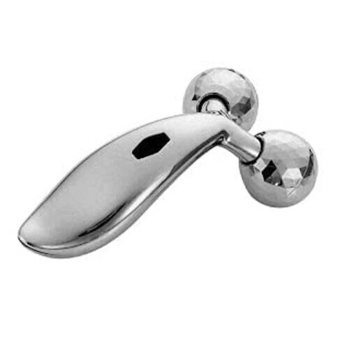 Rodillo masajeador de cara manual 3D, rodillo vibrador 3D eléctrico 3 en 1...
