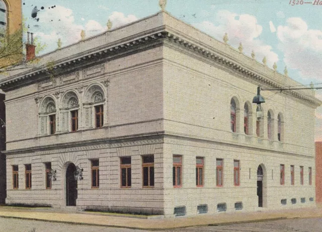 Hartt Memorial Library Building Troy, New York Undivided Back Vintage Post Card