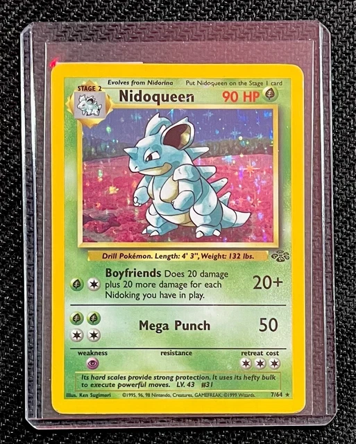 1999 Pokmon Jungle Set Holo Nidoqueen Card #7/64 - Lightly Played (LP)  Condition Jungle Set Nidoqueen 7/64