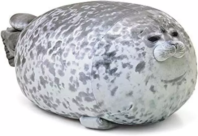 Chubby Blob Seal Pillow Plush Animal Toy Stuffed Seal Plushie Cotton Cute Pillow