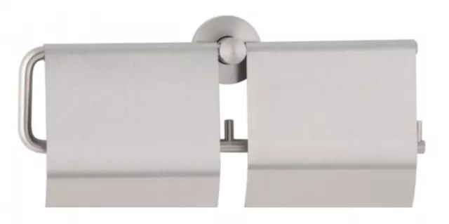 Presale Bobrick Cubicle B548 Double Toilet Roll Holder With Hood - Silver