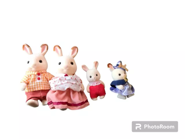 Calico critters/sylvanian Families Hopscotch Rabbit Family Of 4