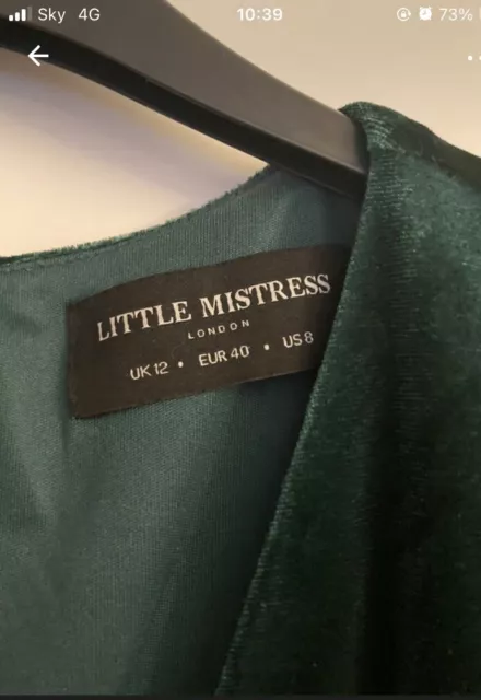 Little Mistress Size 12 Green Evening Dress