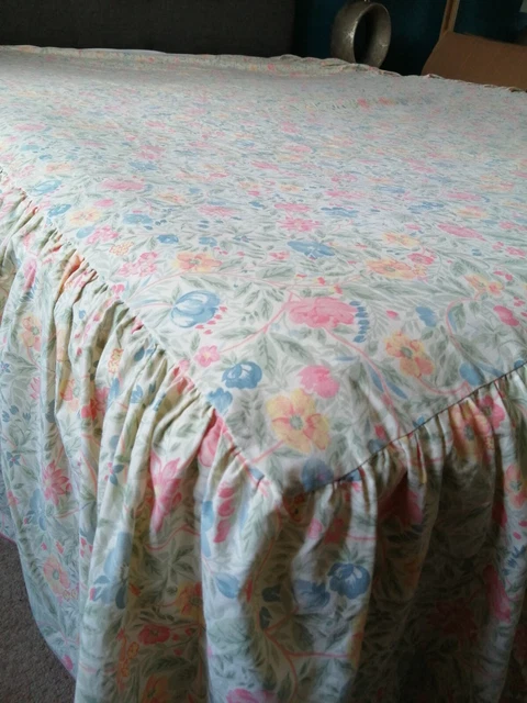Foglio vintage PRIMI ANNI DI WITNEY floreale doppio valance cotone