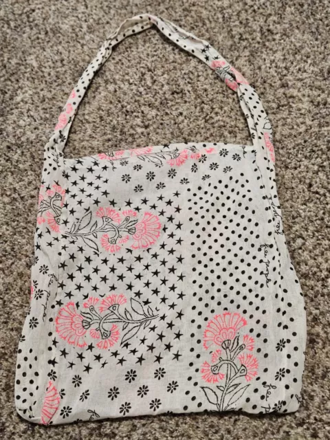 FREE PEOPLE BAG Gauze Boho Reusable Shopping Tote Floral Excellent ...