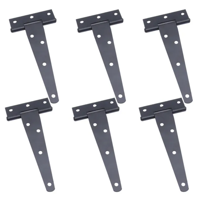 12x T-Hinge Door Gates Hinges Cabinet Rustproof Iron Shed Hinge Strap 2-10inches